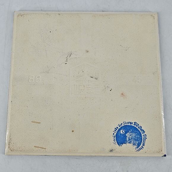 Vintage BLUE DELFT Dutch Windmill Countryside TILE Mosa Made in Holland - Picture 3 of 4